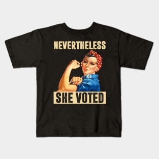 Nevertheless She Voted Feminist 2020 Men Women Kids T-Shirt